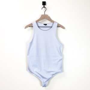 Express Body Contour High Neck Ribbed Bodysuit | WHITE | X-Large